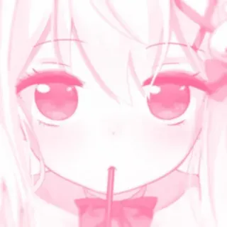 🧁 anime, kawaii, carino, rosa, ragazza, bevanda, cannuccia whatsapp sticker