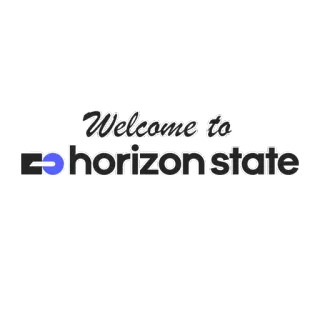 👋 Welcome to horizon state welcome, horizon state, state, logo telegram sticker