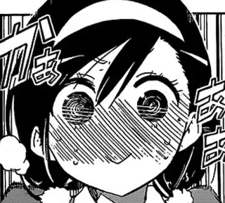 ☺️ animé, manga, étourdi, dessin animé, rougissant, hypnotisé telegram sticker