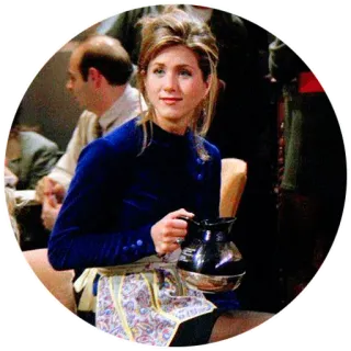 ☕ Rachel Green Friends Kellnerin, Kaffee, Fernsehserie, Charakter, Freunde, Jennifer Aniston whatsapp sticker