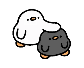 🐣 Kartun, Lucu, Binatang, Pinguin, Kawaii, Burung telegram sticker
