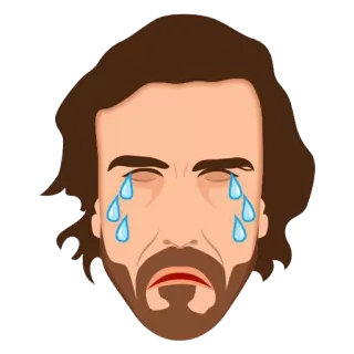 😭 weinen, traurig, tränen, emoji, mann, gefühle telegram sticker