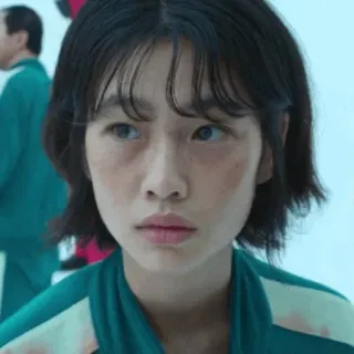 😐 Kang Sae-byeok Squid Game 鱿鱼游戏, 姜晓, Netflix, 韩剧, 067 telegram sticker