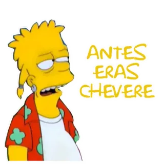 ☹ Bart Simpson The Simpsons ANTES ERAS CHEVERE dibujos animados, simpsons, divertido, amarillo telegram sticker