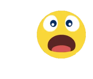 😨 อิโมจิ, ตกใจ, ประหลาดใจ, สีหน้า, สีเหลือง, ใบหน้า telegram sticker