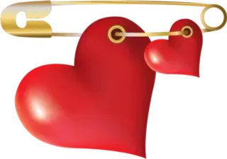 ❤️ coeur, amour, épingle de sûreté, Saint-Valentin telegram sticker