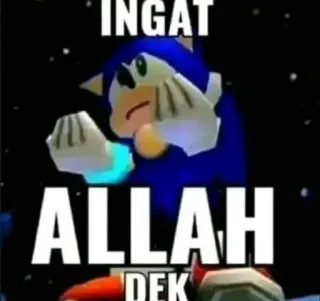 🤲 Sonic the Hedgehog INGAT ALLAH DEK whatsapp sticker