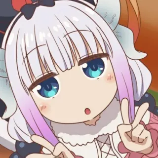 🦋 Kanna Kamui Miss Kobayashi's Dragon Maid Аниме, Канна, Милый, Дракон, Девушка telegram sticker