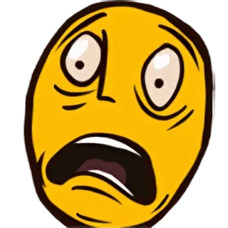 😳 Emoji, zszokowany, przestraszony, panika, strach, twarz telegram sticker