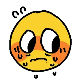 😨 emoji, blush, expression, nervous, cute telegram sticker