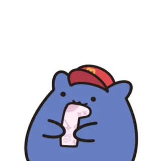 🧦 Hámster, Animal, Dibujos animados, Lindo, Comida, Divertido telegram sticker