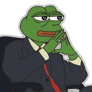 🤔 Pepe the Frog pepe, frog, meme, internet meme, character, cartoon telegram sticker