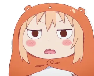 🤨 anime, manga, girl, hoodie, expression, cute telegram sticker