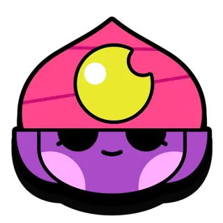 😃 卡通, 眼睛, 紫色, 粉色, 太阳镜, 可爱 telegram sticker
