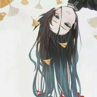 ❄ Anime, Manga, Kunst, Illustration, Mädchen, lange Haare telegram sticker