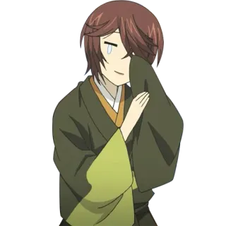 😢 anime, piangere, triste, lacrima, kimono telegram sticker