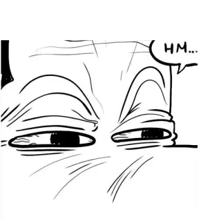 🤔 HM... hm, expressão, pensando, pensativo, revirar os olhos telegram sticker