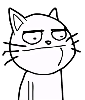 😾 cat, meme, funny, animal, drawing, cartoon whatsapp sticker