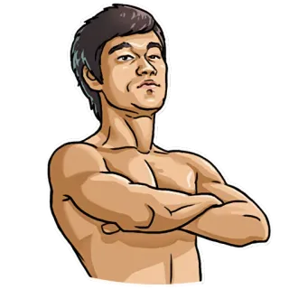 😐 Bruce Lee arts martiaux, combattant, Bruce Lee, acteur, muscles whatsapp sticker
