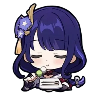 🎆 Raiden Shogun Genshin Impact anime, chibi, video game, genshin impact, raiden shogun, cute, character telegram sticker