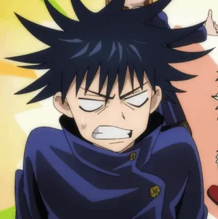 ♣️ Megumi Fushiguro Jujutsu Kaisen Anime, Manga, Junge, Verängstigt, Dunkle Haare telegram sticker