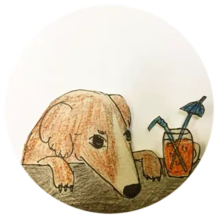 Drinking dogs telegram stickers