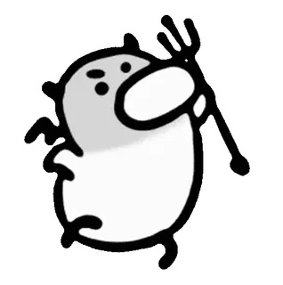 🐤 Blob, Mignon, Phoque, Animal, Dessin animé whatsapp sticker