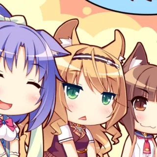 🌟 애니메이션, 고양이귀, 네코, 귀여운 telegram sticker