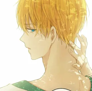 🌻 con trai, nam, tóc vàng, anime, nghệ thuật, manga, nhân vật, chân dung telegram sticker