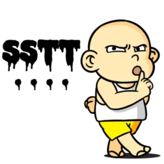 🚅 cartoon, silence, finger, gesture, quiet telegram sticker