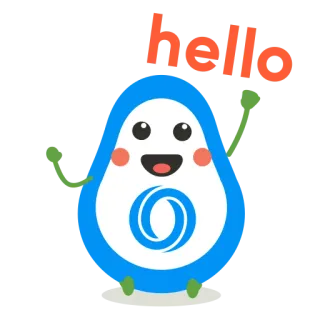 👋 hello cute, mascot, friendly, cartoon, hello telegram sticker