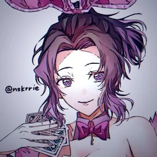 🦋 @nskrrie anime, bunny, cards, girl telegram sticker