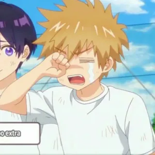 🔰 poco extra Anime, Chico, Llorando, Lágrimas, Triste, Emocional telegram sticker