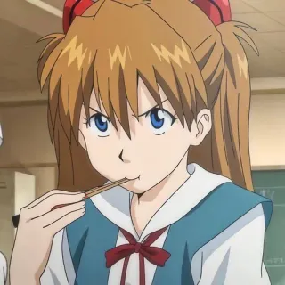 💗 Asuka Langley Soryu Neon Genesis Evangelion アニメ, マンガ, キャラクター, 女の子, テレビ番組 whatsapp sticker