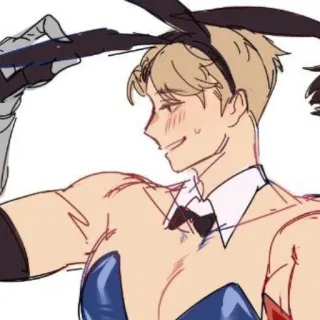 😏 Traje de conejita, Anime, Masculino, Disfraz, Sexy telegram sticker