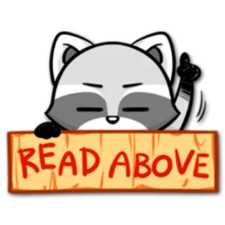 The Frisky Raccoon / By OsmerOmar whatsapp stickers