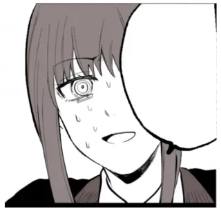 😅 Makima Chainsaw Man anime, manga, makima, chainsaw man, fear, shock, horror telegram sticker