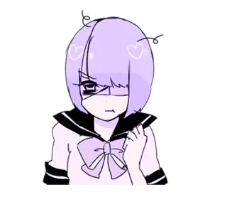 😤 Anime, Schulmädchen, Niedlich, Cartoon whatsapp sticker