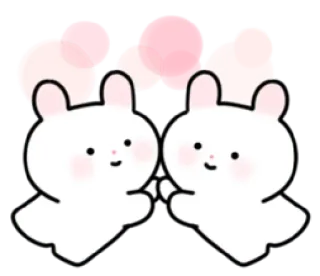 💭 兔子, 可爱, 兔子, 动物, 卡通, 可爱 telegram sticker