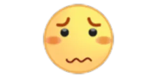 😖 emoji, nervous, anxious, worried, expression, face telegram sticker