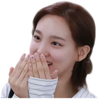 🤲 mulher, pessoa, asiática, rosto, sorriso telegram sticker