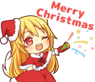 🎉 Merry Christmas natal, feriado, anime, fofo, celebração telegram sticker