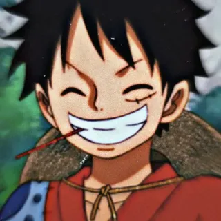 🏴‍☠️ Monkey D. Luffy One Piece anime, one piece, monkey d luffy, pirate, cartoon, sticker telegram sticker