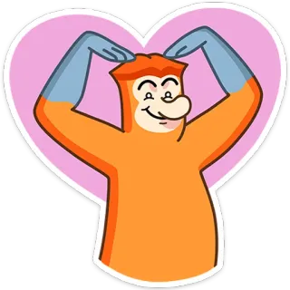 ❤️ ลิง, หัวใจ, น่ารัก, รัก telegram sticker
