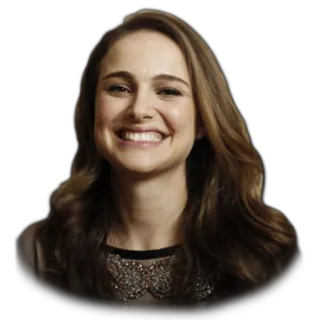 😄 Natalie Portman actress, portrait, celebrity, woman, smile, beautiful telegram sticker