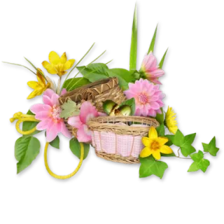 🌹 цветы, цветочный, корзина, весна, природа, украшение telegram sticker