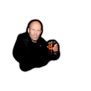 🤟 man, drinking, beer, glass, portrait whatsapp sticker