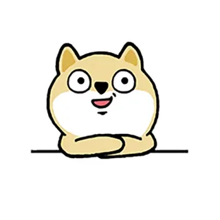 😮 狗, 卡通, 动物, 可爱, 柴犬 whatsapp sticker
