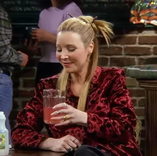 😇 Phoebe Buffay Friends Série TV, Sitcom, Années 90, Phoebe Buffay, Friends, Lisa Kudrow, Personnage, Acteur whatsapp sticker