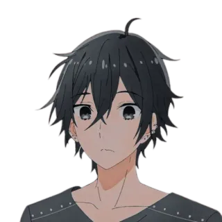 ❤ Anime, Manga, Schwarze Haare, Ohrringe, Horimiya telegram sticker